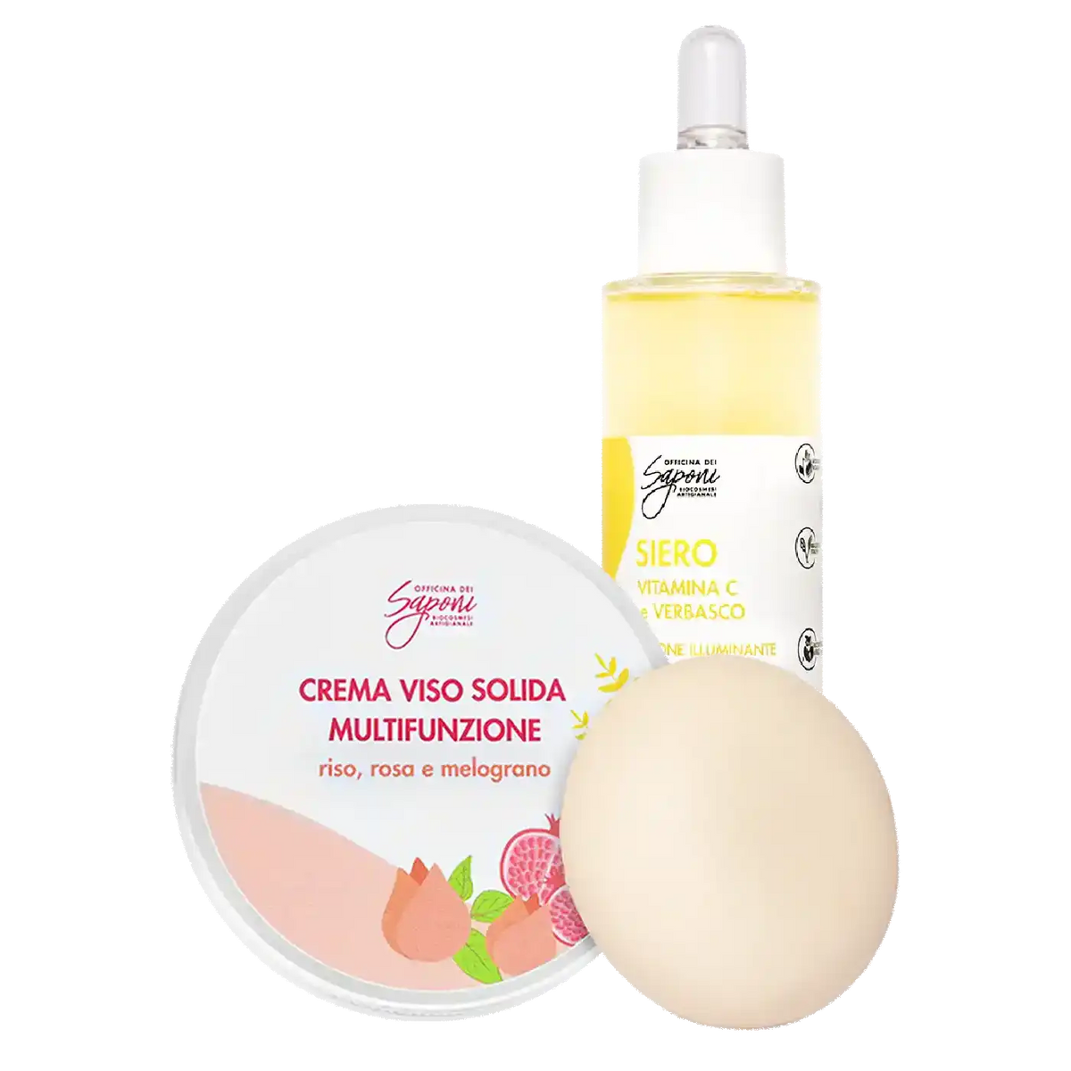 Kit Siero viso Azione Illuminante + Crema Viso Solida Multifunzione