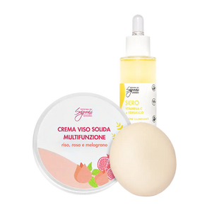 Kit Siero viso Azione Illuminante + Crema Viso Solida Multifunzione