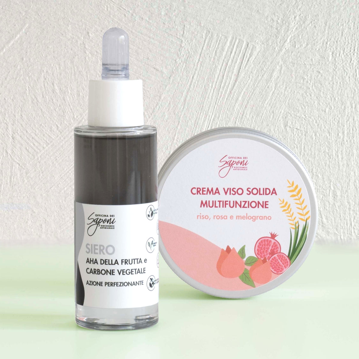 Kit Siero viso Azione Perfezionante + Crema Viso Solida Multifunzione