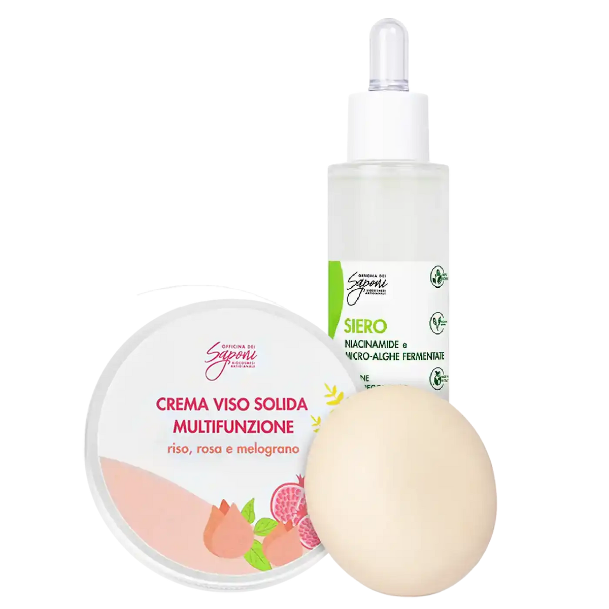 Kit Siero viso Azione Sebo-Regolatrice + Crema Viso Solida Multifunzione